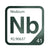 Niobium periodic table Elemental Tile in Forest Green