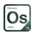 Osmium periodic table Elemental Tile in Forest Green