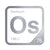 Osmium periodic table Elemental Tile in Gray
