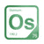 Osmium periodic table Elemental Tile in Green