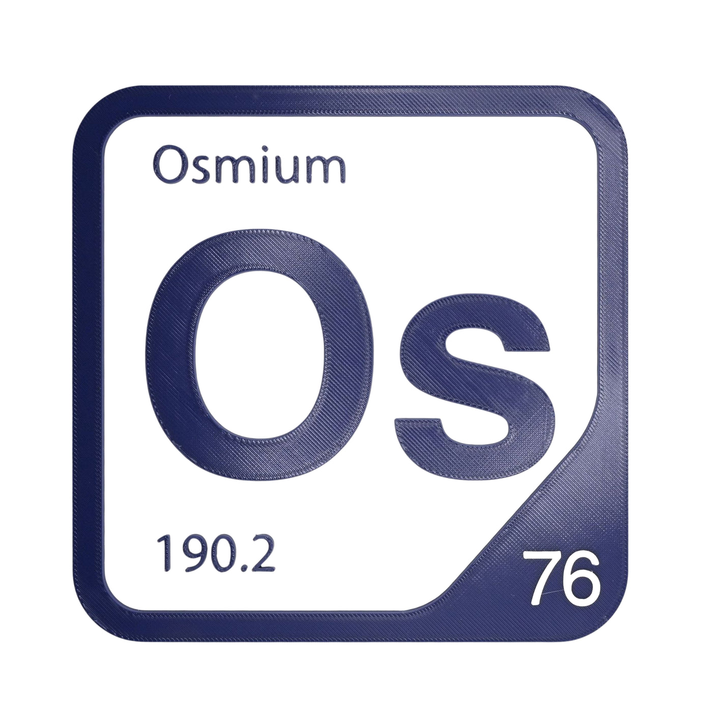 Osmium periodic table Elemental Tile in Navy Blue