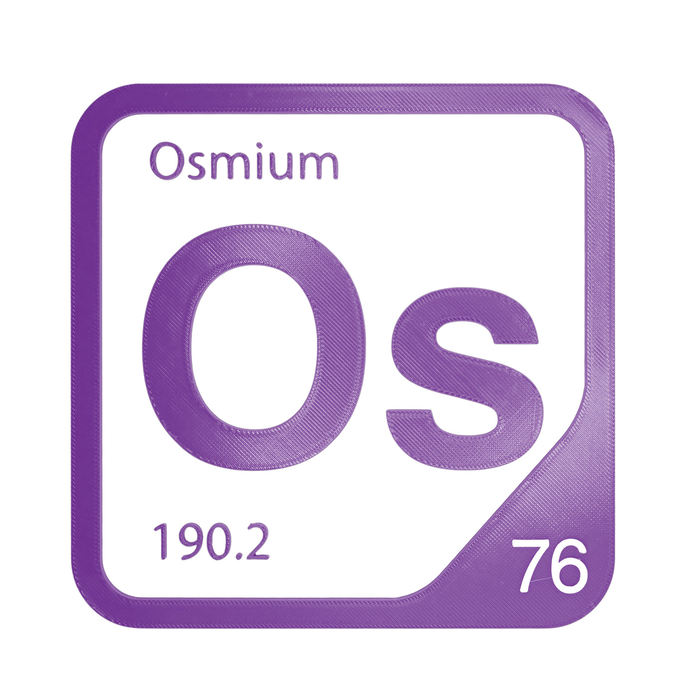 Osmium periodic table Elemental Tile in Purple
