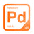 Palladium periodic table Elemental Tile in Orange