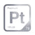 Platinum periodic table Elemental Tile in Gray