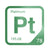 Platinum periodic table Elemental Tile in Green