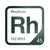 Rhodium periodic table Elemental Tile in Forest Green