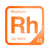 Rhodium periodic table Elemental Tile in Orange