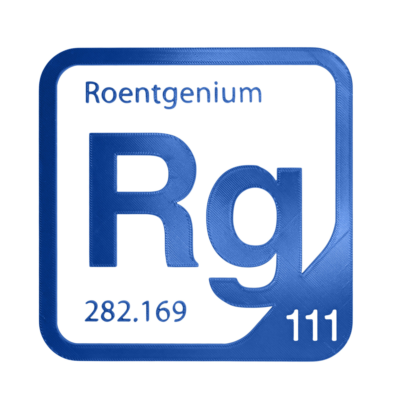Roentgenium periodic table Elemental Tile in Blue