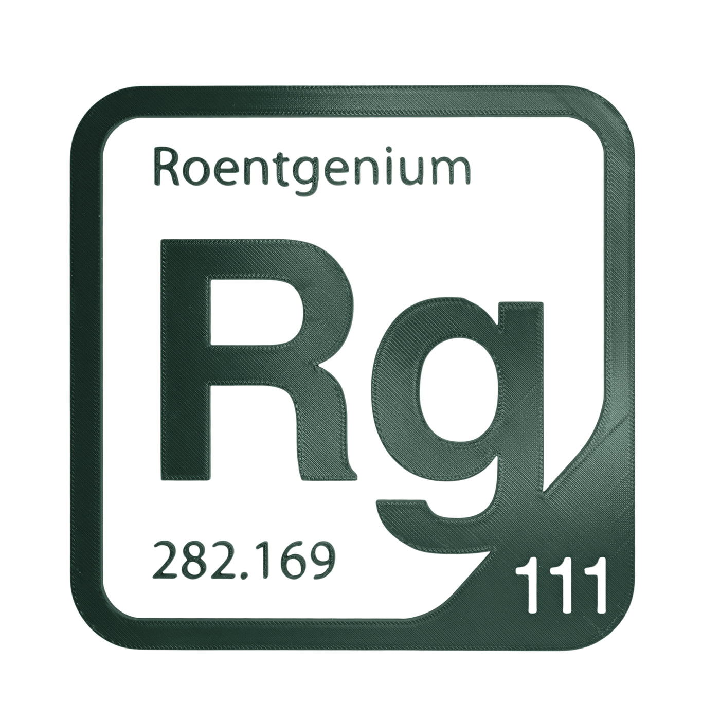 Roentgenium periodic table Elemental Tile in Forest Green