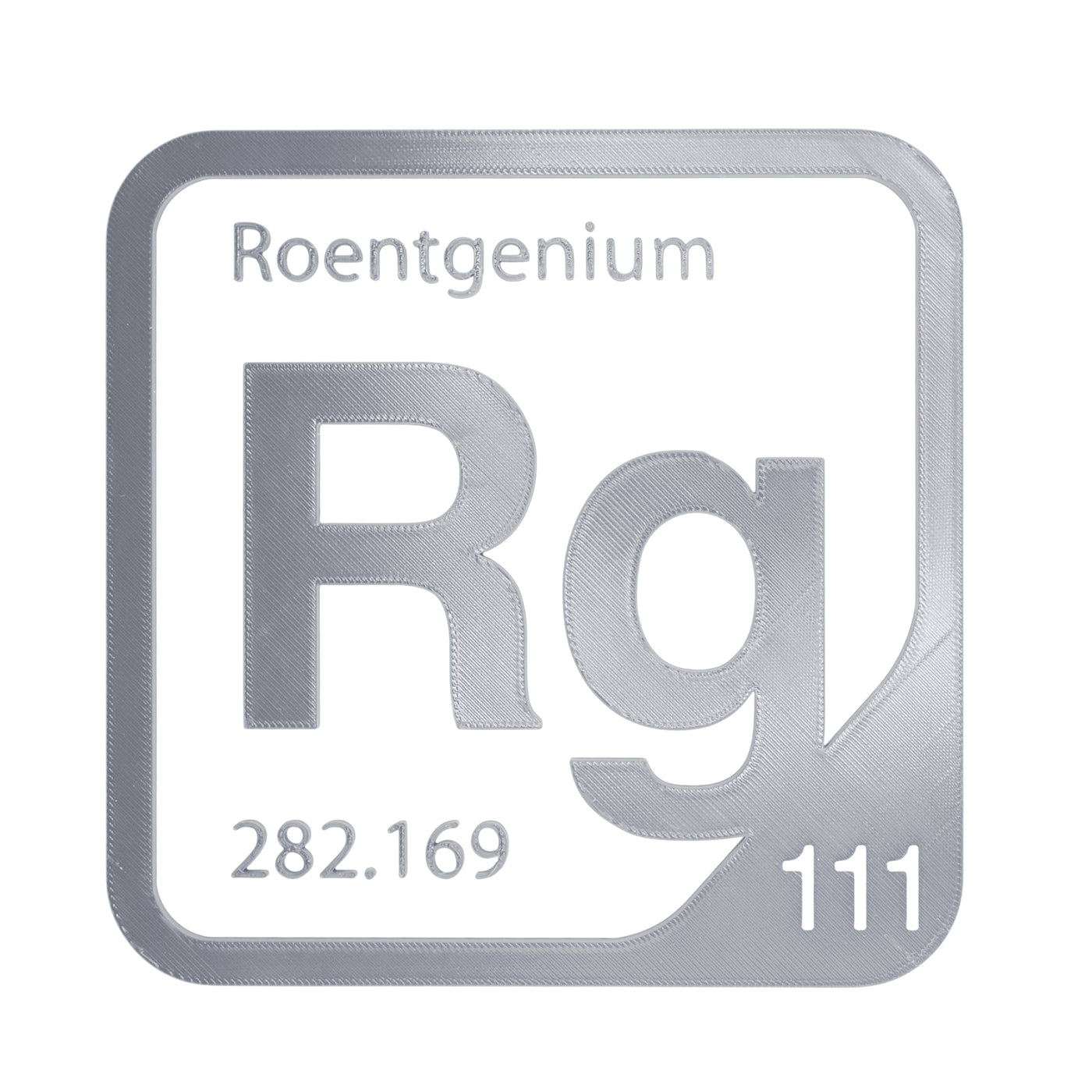 Roentgenium periodic table Elemental Tile in Gray
