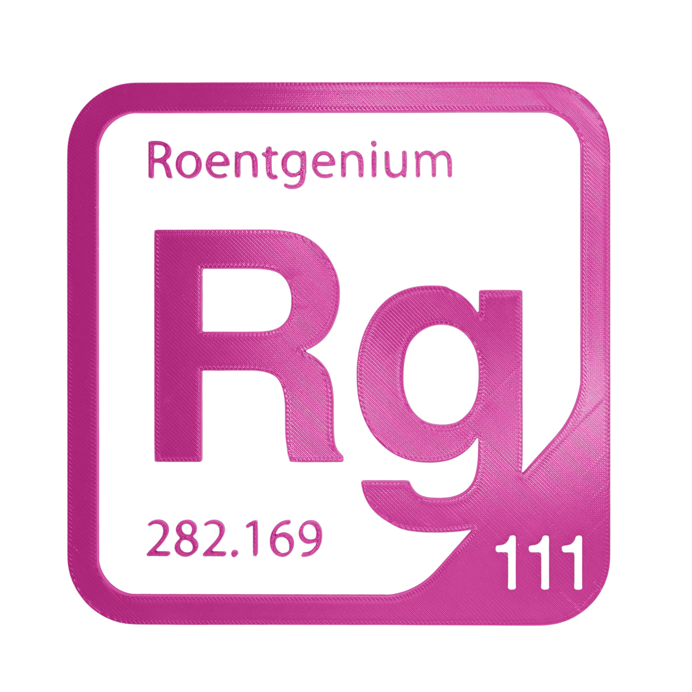 Roentgenium periodic table Elemental Tile in Magenta