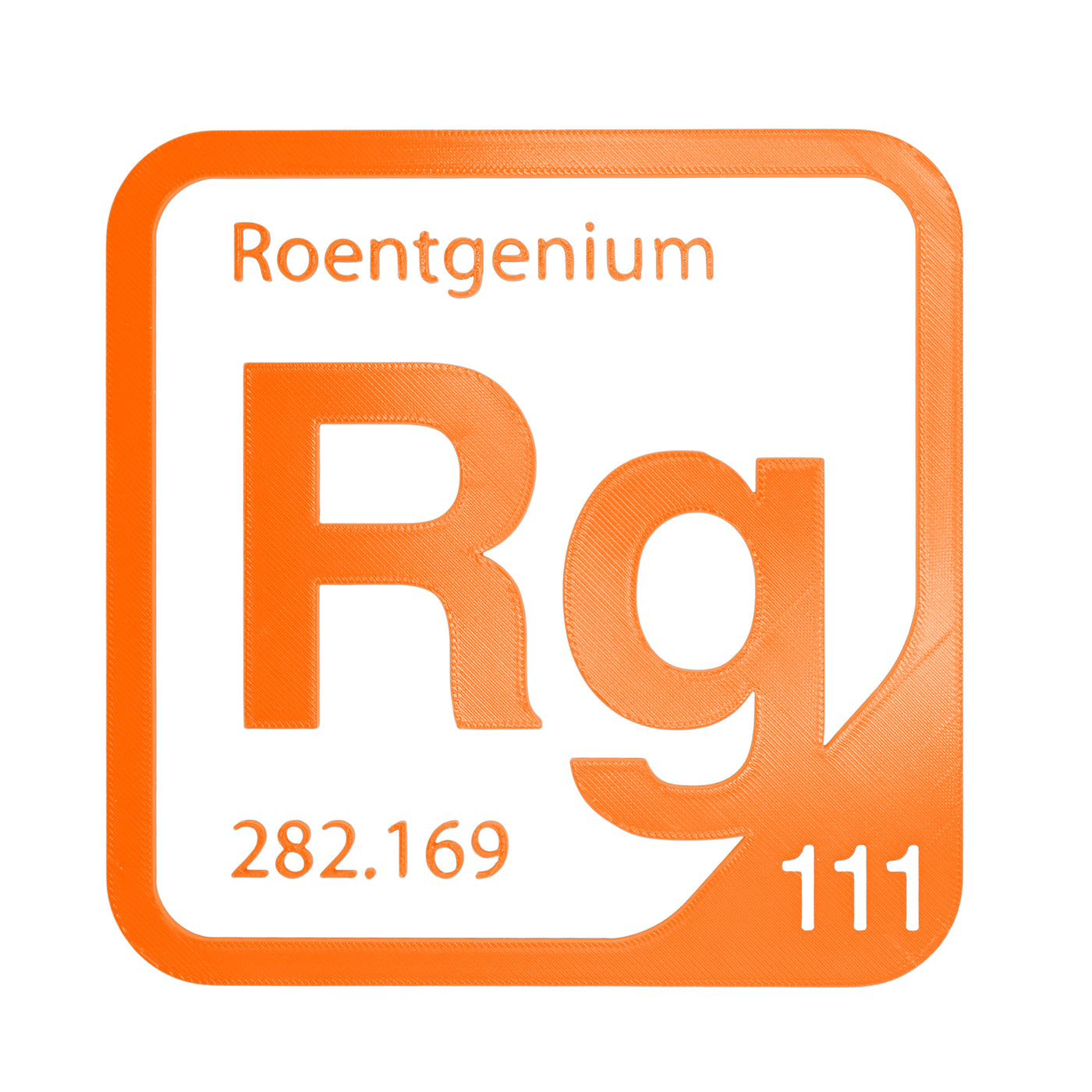 Roentgenium periodic table Elemental Tile in Orange