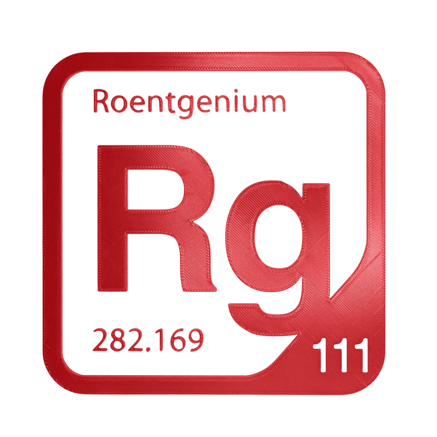 Roentgenium periodic table Elemental Tile in Red