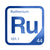 Ruthenium periodic table Elemental Tile in Blue