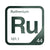 Ruthenium periodic table Elemental Tile in Forest Green