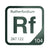 Rutherfordium periodic table Elemental Tile in Forest Green