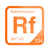 Rutherfordium periodic table Elemental Tile in Orange