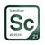 Scandium periodic table Elemental Tile in Forest Green