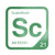 Scandium periodic table Elemental Tile in Green