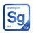Seaborgium periodic table Elemental Tile in Blue