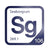 Seaborgium periodic table Elemental Tile in Navy Blue