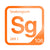 Seaborgium periodic table Elemental Tile in Orange