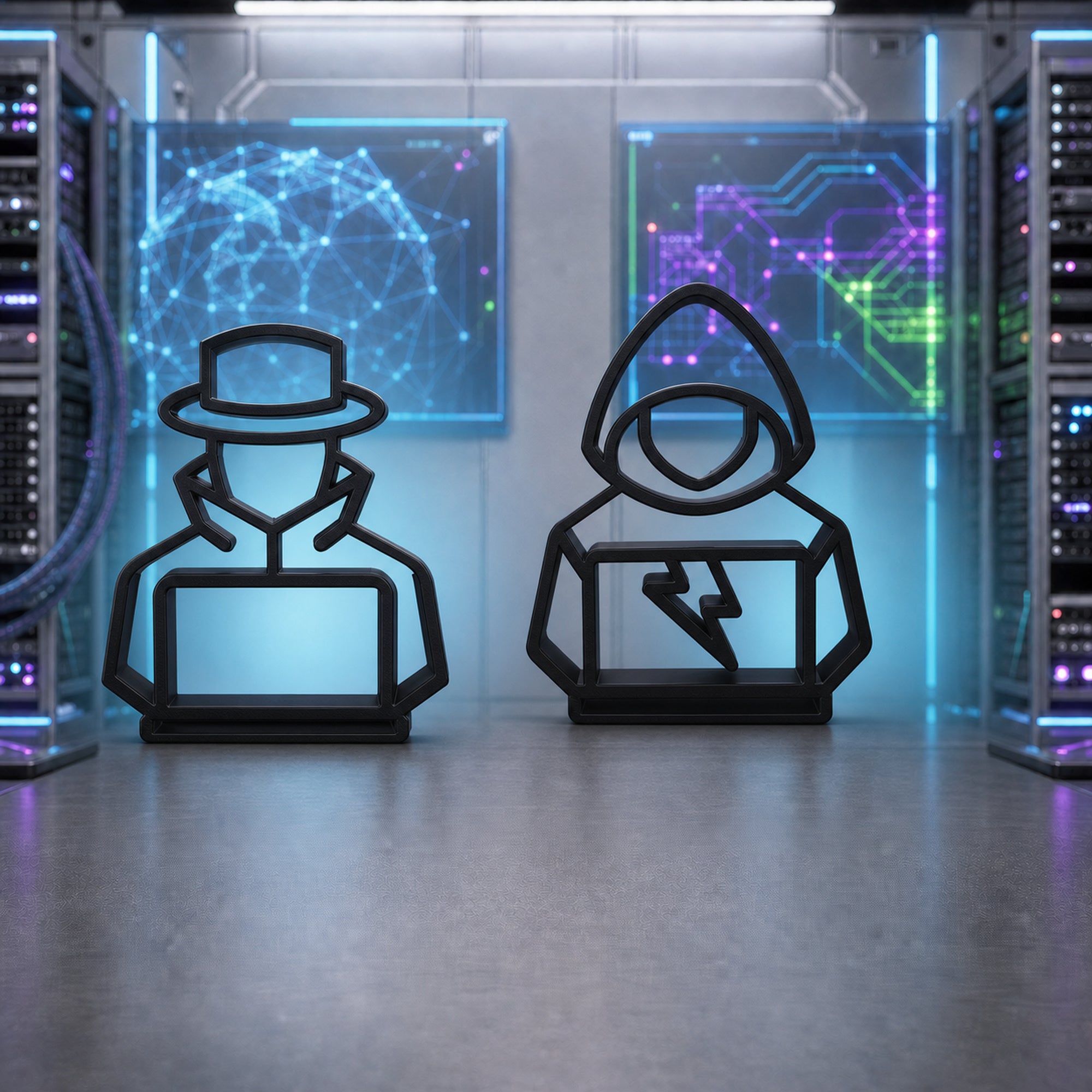 Hacker Line Art Sculpture Collection