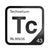 Technetium periodic table Elemental Tile in Black