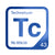 Technetium periodic table Elemental Tile in Blue