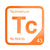 Technetium periodic table Elemental Tile in Orange