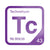 Technetium periodic table Elemental Tile in Purple