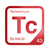 Technetium periodic table Elemental Tile in Red