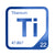 Titanium periodic table Elemental Tile in Blue