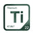 Titanium periodic table Elemental Tile in Forest Green