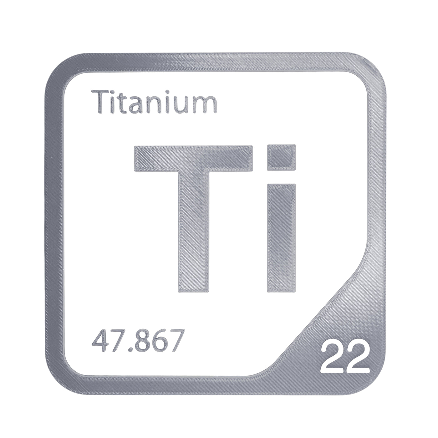 Titanium periodic table Elemental Tile in Gray