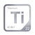 Titanium periodic table Elemental Tile in Gray