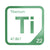 Titanium periodic table Elemental Tile in Green