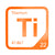 Titanium periodic table Elemental Tile in Orange