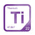 Titanium periodic table Elemental Tile in Purple