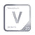 Vanadium periodic table Elemental Tile in Gray