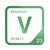 Vanadium periodic table Elemental Tile in Green