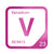 Vanadium periodic table Elemental Tile in Magenta