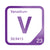 Vanadium periodic table Elemental Tile in Purple
