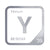 Yttrium periodic table Elemental Tile in Gray