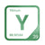 Yttrium periodic table Elemental Tile in Green