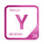 Yttrium periodic table Elemental Tile in Magenta
