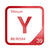 Yttrium periodic table Elemental Tile in Red
