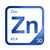 Zinc periodic table Elemental Tile in Blue