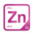Zinc periodic table Elemental Tile in Magenta