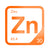 Zinc periodic table Elemental Tile in Orange